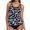 Black, variant on VBVC Womens Conservative Print Swimwear Bikini Split Swimsuit Set Tummy Control Tankini with Mid Waist Briefs