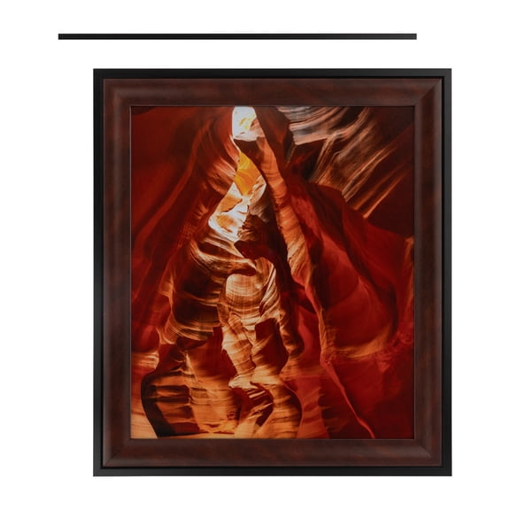 ArtToFrames 20" x 28" Dark Cherry With Black Picture Frame, 20x28 inch Red Wood Poster Frame (WOM-4900), 2 Pack