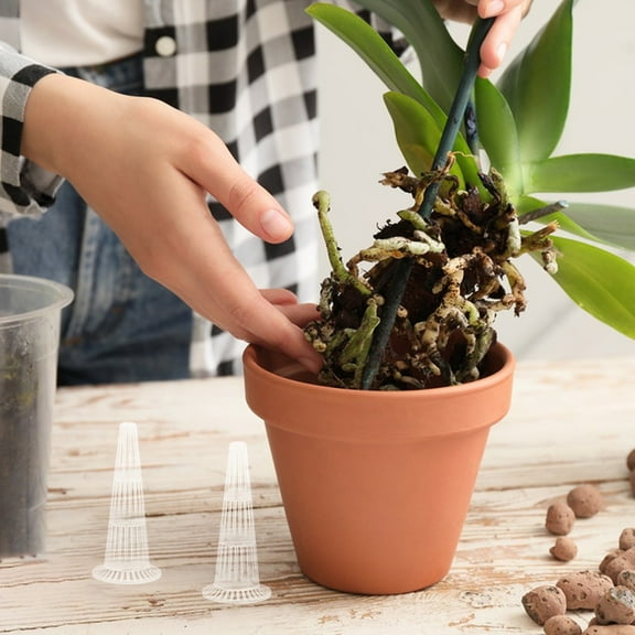 FRCOLOR 10 Pcs Garden Flower Pot Drainage Mat 16.00X7.30X7.30CM Transparent