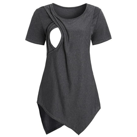 

Tangnade pregnant costumes for women maternity dress Women Maternity Short Sleeve Nursing Baby Breastfeeding T-shirt Pregnanty Tops