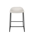thumbnail image 4 of Bronte Living 26 inch Modern PU Leatherette Counter Stool with Rubber Protectors, Comfortable Footrest and Backless for Kitchen, Restaurant - Series Jacob - Set of 2, 4 of 7