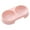 Pink, variant on Green Macaron Pet Double Bowl Food And Water Dish For Dogs Cats Small Animals Non Slip Base Easy Clean Plastic Pet Feeding Bowl For Indoor Outdoor Use Travel Feeding Station