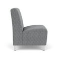 thumbnail image 2 of Siena Lounge Reception Armless Oversize Guest Chair / Brushed Steel Legs / Gray, 2 of 4