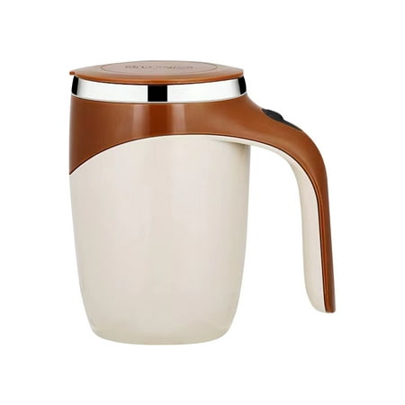 

amousa Automatic Stirring Coffee Mug 380ML/13oz Electric Mixing Cup Stainless Steel Insulated Spinning Mixer Cups For Protein Chocolate Milk