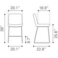 thumbnail image 4 of Banco de Barra Kessa Muebles Mode Blanco, 4 of 9