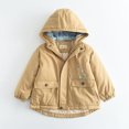 thumbnail image 2 of Favoffer Boys Girls Thick Warm Hooded Jacket Kids Winter Cotton Short-Style Printed Zip-up Coat Long-Sleeve Hooded Casual Outerwear Toddler Teen 3-11Y, 2 of 9