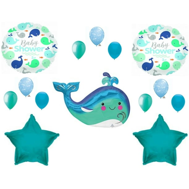 Whale It S A Boy Baby Shower Balloons Decorations Under The Sea Ocean Walmart Com Walmart Com