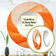 thumbnail image 3 of Designart "Vibrant Tangerine Coil I" Abstract Spirals Rund Mirror For Wall Decor - Large Peach Round Print Mirror - Round Modern Mirror - Wall Mounted Round Large Mirror - 23" x 23", 3 of 6