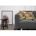thumbnail image 4 of Ambesonne Dogs Throw Pillow Cover Pack of 2, Puppies Painting the Kennel, 2 Pcs-40"x40", Apple Green and Orange, 4 of 5