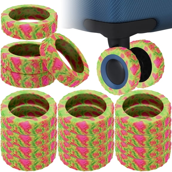 16Pcs Luggage Suitcase Wheel Cover Waterproof Silicone Luggage Caster Cover No Noise Luggage Suitcase Wheels Protector Covers Reusable Portable Spinner Chair Wheels Cover for 2 Wheels Luggage Suitcase