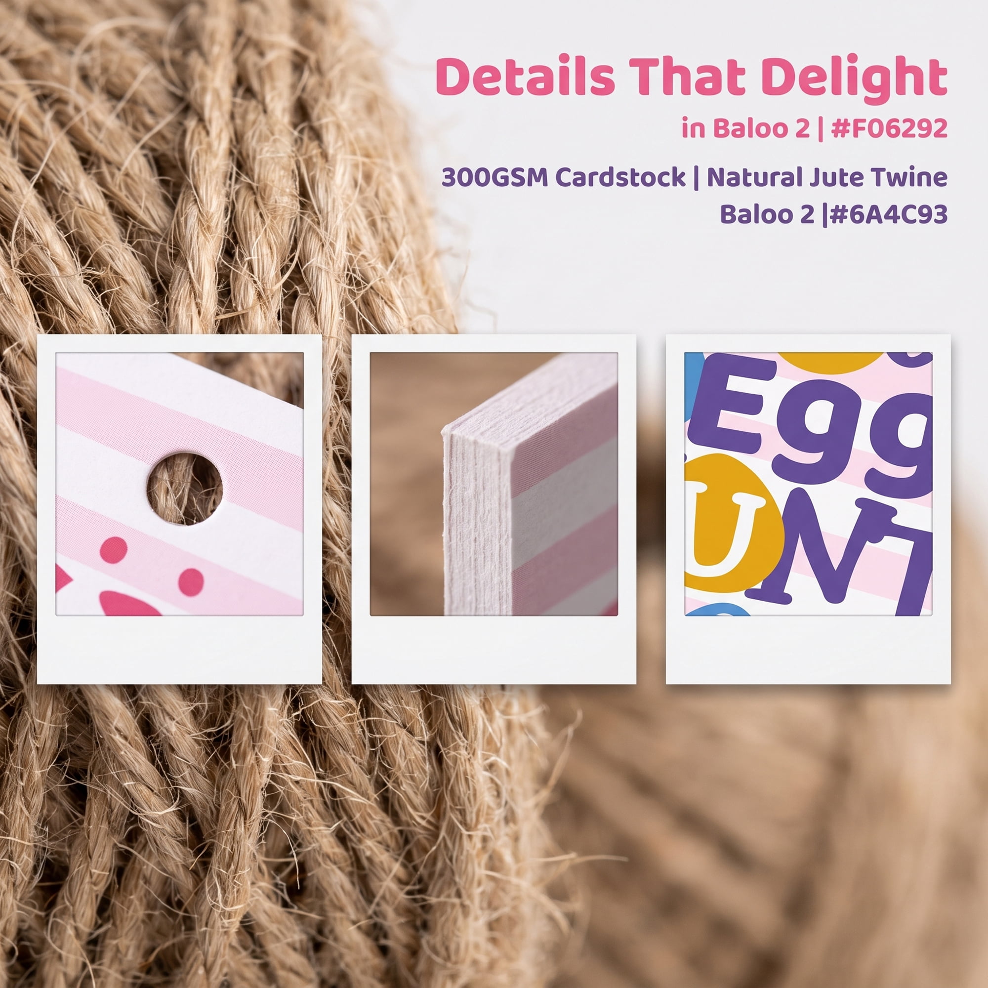 Unique Bargains 100Pcs Easter Gift Tags with Twine for Wrapping Pink 2" x 3.1"