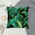 thumbnail image 2 of Creowell  Tropical Green Leaves Pillow Covers Palm Leaf Decorative Pillow Cases for Sofa Couch Home Decor 22x22in, 2 of 5