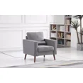 thumbnail image 3 of Classic Living Room 3-Piece Sofa Set with Cylindrical Pillows, Linen Upholstered Sofa Couch Set, Light Gray, 3 of 7