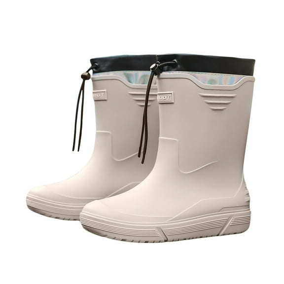AUXDIQ Wellington Boots Men Mid-calf Wellies Waterproof Rain Boots Outdoor Garden Shoes