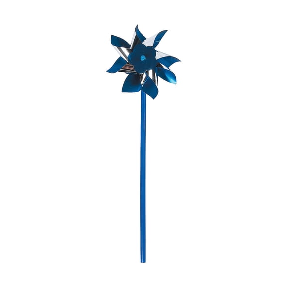 Fun Express Pinwheels Party Favors Blue and Silver Plastic 36 Pieces