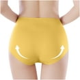 thumbnail image 5 of Kmdttou Clearance Under 5$!Women's Ladies Comfortable Large Size Avoidance Crotch Line Abdominal Contraction Panties Hight Waiste Underpants (Regular & Plus Size), 5 of 7