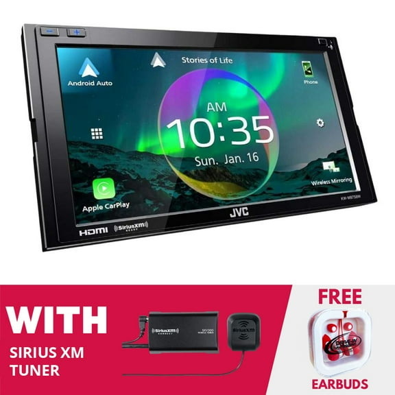 New JVC KW-M875BW 6.8" Digital Multimedia Receiver w/ Apple CarPlay & SiriusXM Tuner