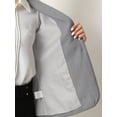thumbnail image 5 of DARING DIVA Women's 1 Button Stylish Collarless Blazer Work Suit XS Grey, 5 of 6