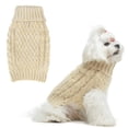 thumbnail image 1 of Suéter para perros pequeños, abrigo de invierno clásico de punto trenzado para perros ColdyEl suéter de punto dulce está hecho de ropa para el clima para perros pequeños Pupp, 1 of 5