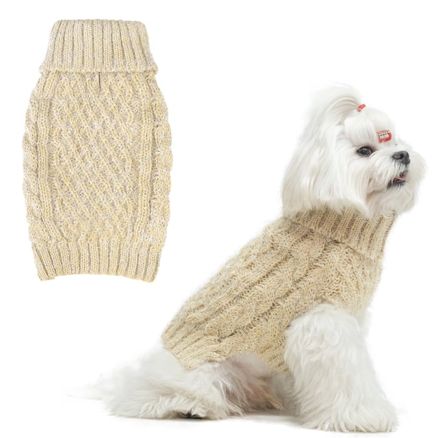 Suéter para perros pequeños, abrigo de invierno clásico de punto trenzado para perros ColdyEl suéter de punto dulce está hecho de ropa para el clima para perros pequeños Pupp