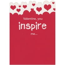 RSVP You Inspire Me on Red and White: Die Cut Heart Shapes Top Edge Funny, Naughty, Risque Valentine's Day Card for Wife, Husband, Girlfriend or Boyfriend
