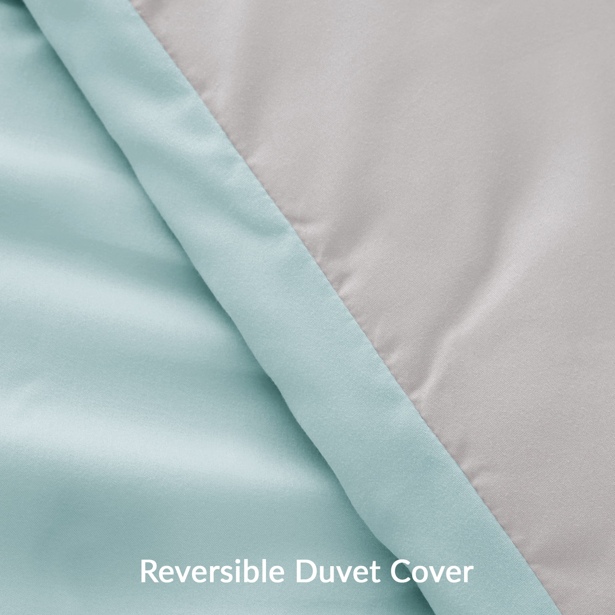 Exclusivo Mezcla Twin Bedding Duvet Cover Set, 2 Pieces Lightweight Comforter Cover with Pillow Sham (Light Green and Light Grey)