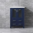thumbnail image 2 of Volez 24 in W x 18.25 in D Navy Blue Bath Vanity and White Ceramic Top, 2 of 8