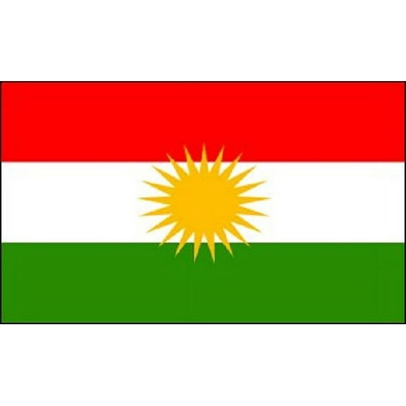 Kurdistan Flag 3x5ft Poly