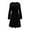 01 Black, variant on Women's Velvet Evening Party Midi Dress Elegant Keyhole V Neck Long Sleeve A-Line Swing Wedding Guest Formal Dresses