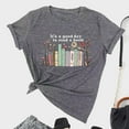 thumbnail image 2 of Shiyifun Womens T-shirts Casual Printed Short Sleeve Crew Neck Comfortable Fashion Graphic Tees for Women, Gray, XXL, 2 of 4