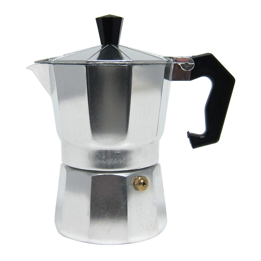 Aluminum Espresso Coffee Maker Cafeteria Espresso Silver - 3 Cups