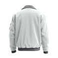 thumbnail image 4 of Men's Plus Size Colorblock Corduroy Jacket - Casual Sports Style with Pocket & Zipper, Light Gray, L, 4 of 5