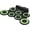 Green, variant on 3D pattern silicone hand roll drum, children's fun hand roll electronic drum birthday Christmas New Year gift for children