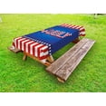 thumbnail image 1 of 4th of July Outdoor Tablecloth, Independence Themed Holiday Design with United States of America Flag Pattern, Decorative Washable Fabric Picnic Tablecloth, 58 X 120 Inches, Multicolor, by Ambesonne, 1 of 2