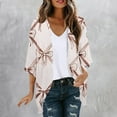 thumbnail image 2 of SELONE Summer Cardigans for Women Lightweight 3/4 Sleeve Regular Open Front Cardigans Without Hoodie Bow Beach Vacation Wear Rose Gold XL, 2 of 5