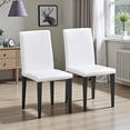 thumbnail image 3 of Tcbosik 6 Pack Dining Chairs, PU Leather Upholstered Kitchen Chair with Metal Legs, Side Chair for Kitchen, Bedroom, Living Room, Easy Assembly, White+Black, 3 of 9