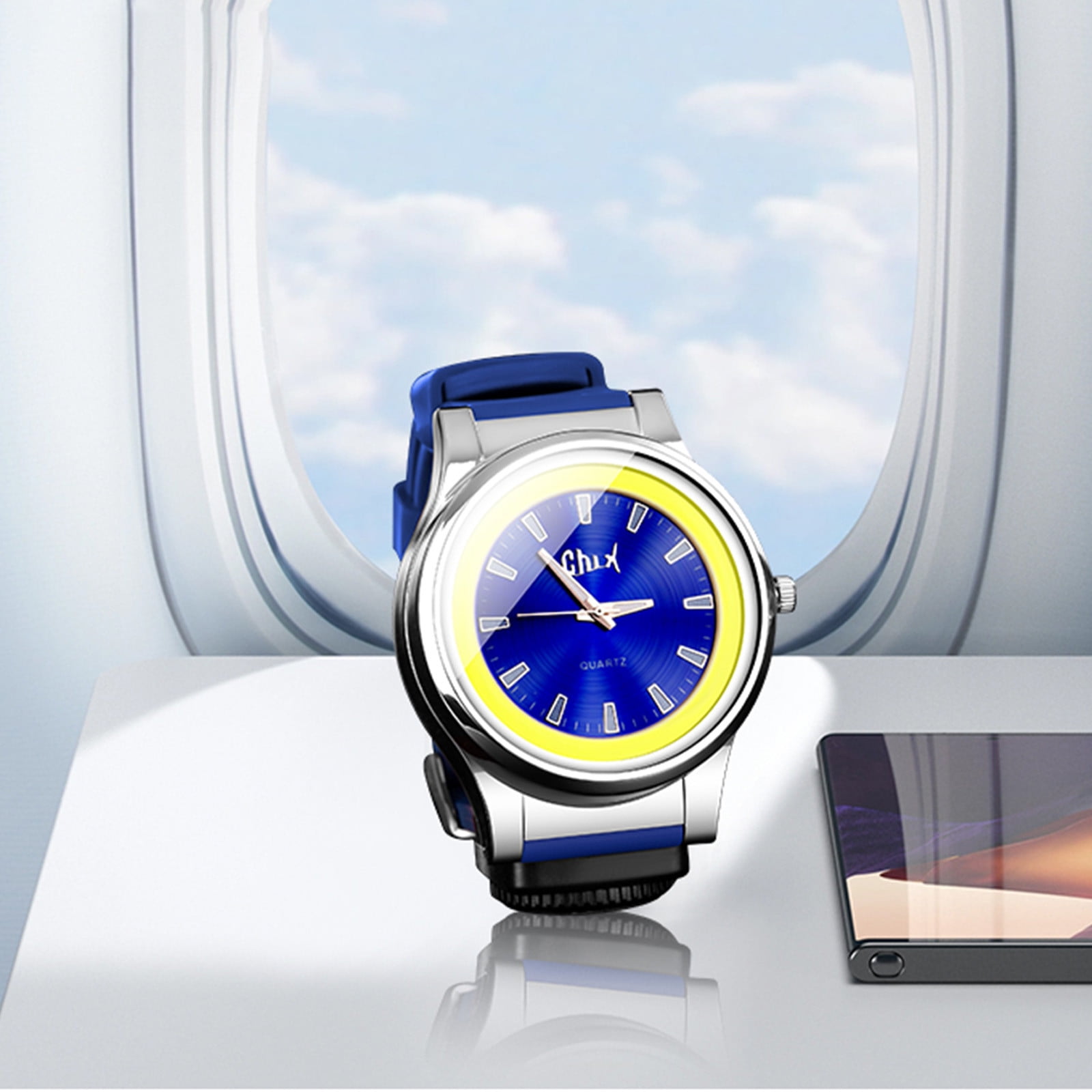 TaTaai 4Pcs Cool Lighters Watch, Unique Lighters, Lighter Wristwatches with Windproof Flameless Cigarette Cigar Lighter