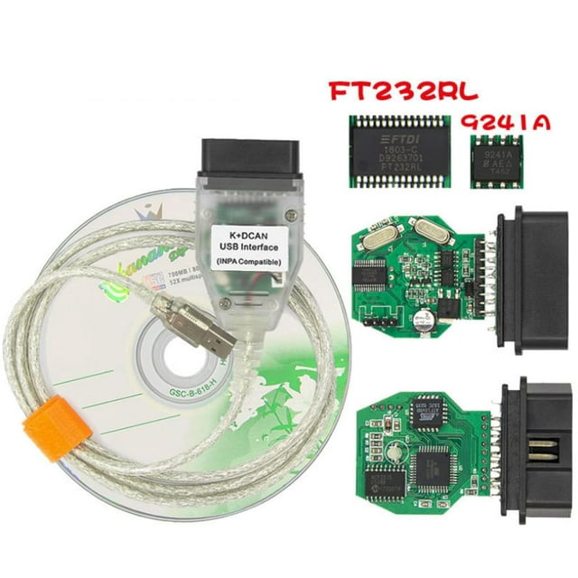 Car Diagnostic Tool Cable OBD USB Interface with Switch for BMW with FT232RL NCS