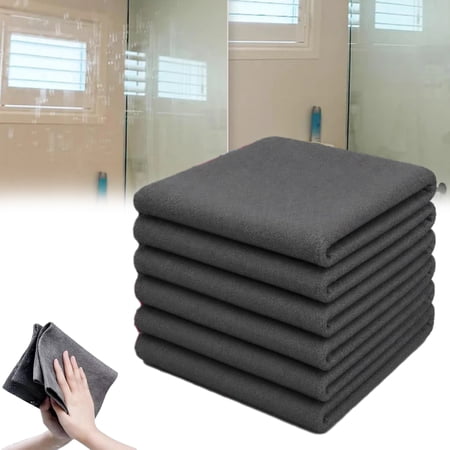 Genie Magic Cleaning Cloth 6-Pack Microfiber Cleaning Cloths 16x12 Inch Lint Free Reusable Cleaning Rags for Glass Window Kitchen Stainless Steel Cars & Screens