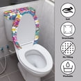 thumbnail image 4 of HELLHERO Toilet Seat Protector 2-Piece Polyester Easy to Clean for Family, Vibrant Floral Pattern, 4 of 8