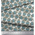 thumbnail image 2 of Soimoi Rayon Fabric Leaves & Floral Block Fabric Prints by Yard 42 Inch Wide, 2 of 3