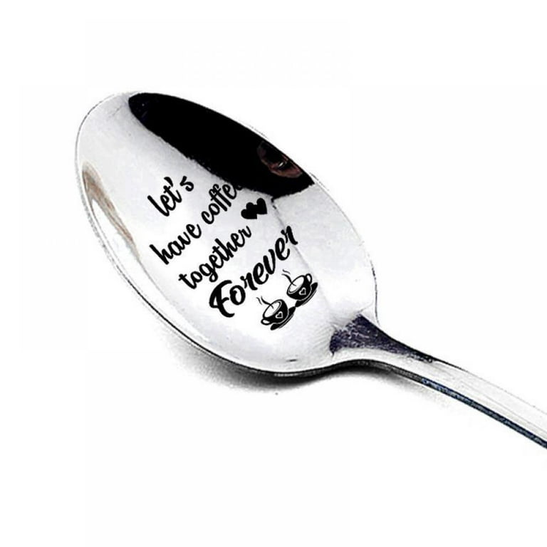 Stainless Steel Engraved Spoons, Teaspoons, Valentine's Day Gifts