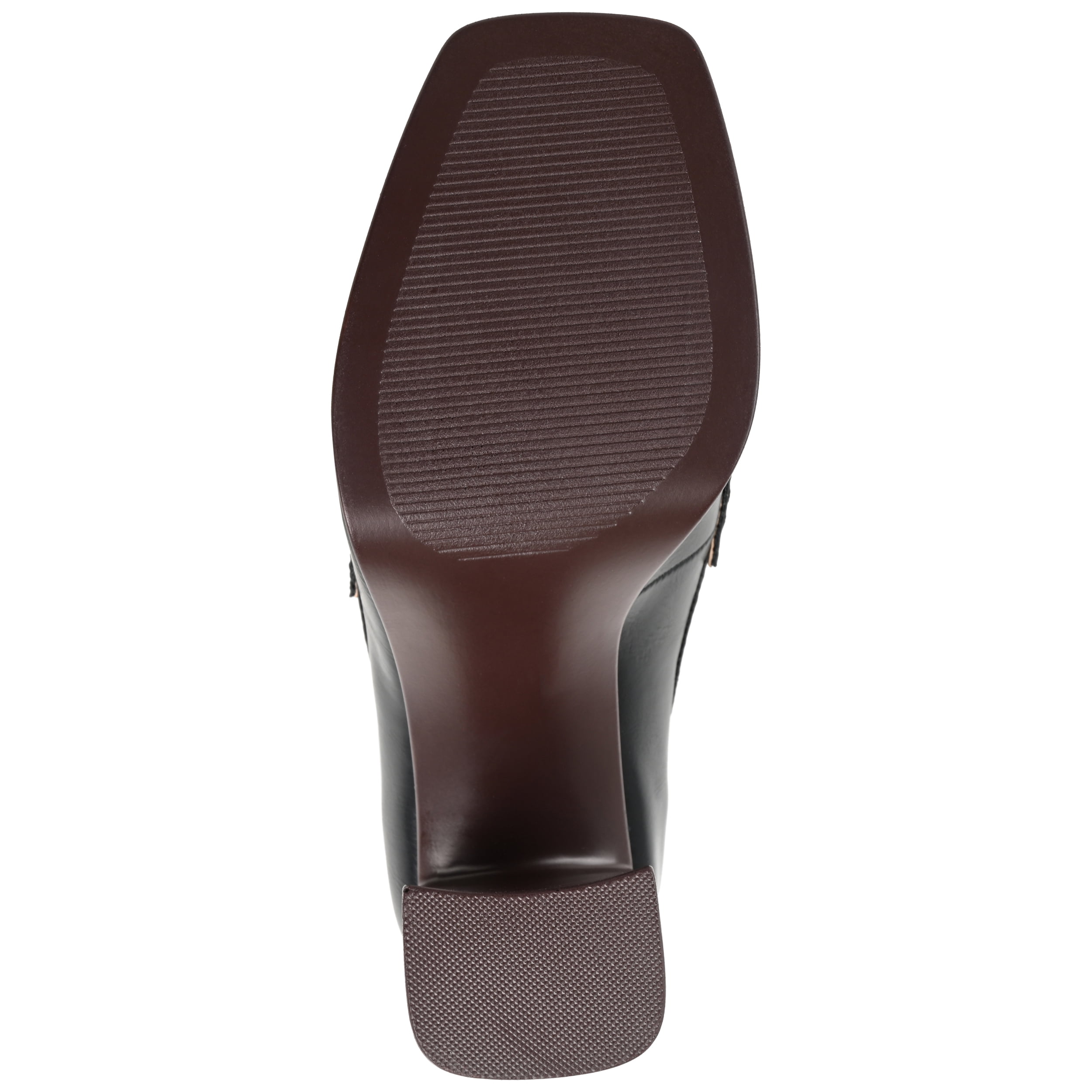 Journee Womens Ezzey Loafer Mid Stacked Heel Square Toe Pumps, Widths Available