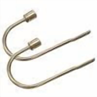 LEHOZIHEQ 2 PCS Curtain Holdbacks, Metal Decorative Curtain Tiebacks with End Cap Finials, Wall Mounted Window Drapery Holdback Hooks for Livingroom and Bedroom, Matte Brushed Nickel