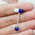 thumbnail image 5 of New 10 Colors Pill Capsule Tongue Nipple Bar Ring Barbell Body Jewelery Piercing B6O1, 5 of 9