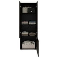 thumbnail image 5 of DEPOT E-SHOP Trego Armoire, 3 Doors, 3 Shelves, Walnut / Black Wengue, 5 of 6