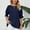 Dark Blue, variant on Women Shirt Fashion Durable Loose Christmas gift Thin section Trendy Lining Loose Fitting Short Sleeve Gray Sexy Lining Size S