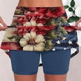 thumbnail image 7 of Skorts for Woman with Pockets High Waist Tummy Control Lightweight Casual Printed Summer Tennis Golf Yoga Skirt, 7 of 7