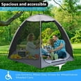 thumbnail image 2 of Screen House Room-Camping Tent-Outdoor Canopy- Porosity -Sun Shade Hexagon Shelter Mesh Walls Not Waterproof 8'x7' (Beige (with Floor mat)) (Beige), 2 of 7