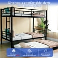 thumbnail image 4 of Netrum Twin over Twin Bunk Bed with Trundle ,Bunk Beds for Kids with Ladder & Guardrail, Three Bed Bunk Beds for Kids Teens, Black, 4 of 9